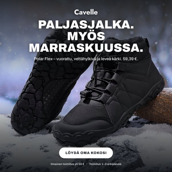 Cavelle Polar Flex – vuorattu paljasjalkakenkä, 59,39 €