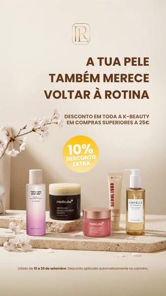 10% extra em toda a K-Beauty até 30 de setembro