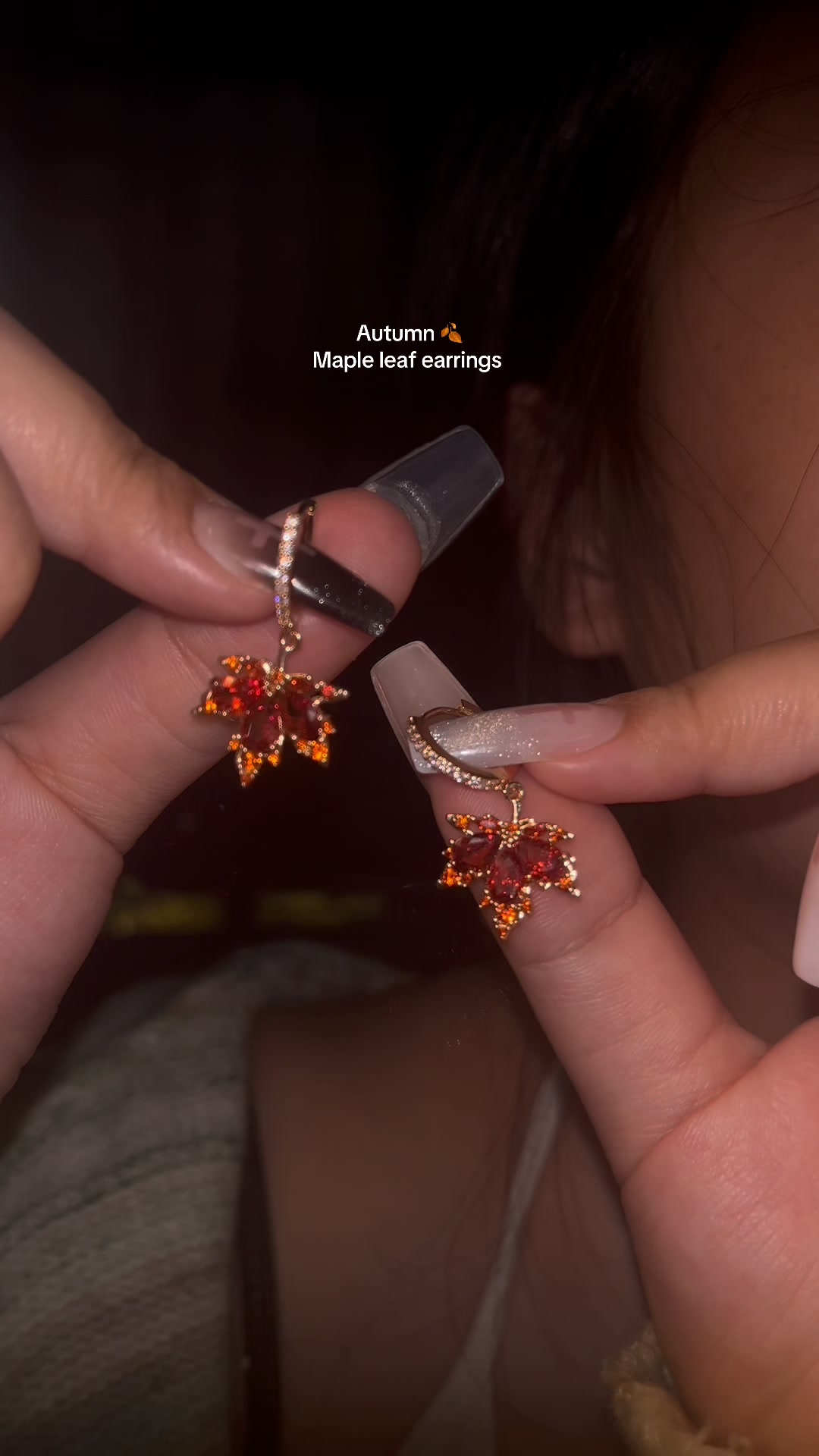 50%off - Maple Leaf Huggie Earrings