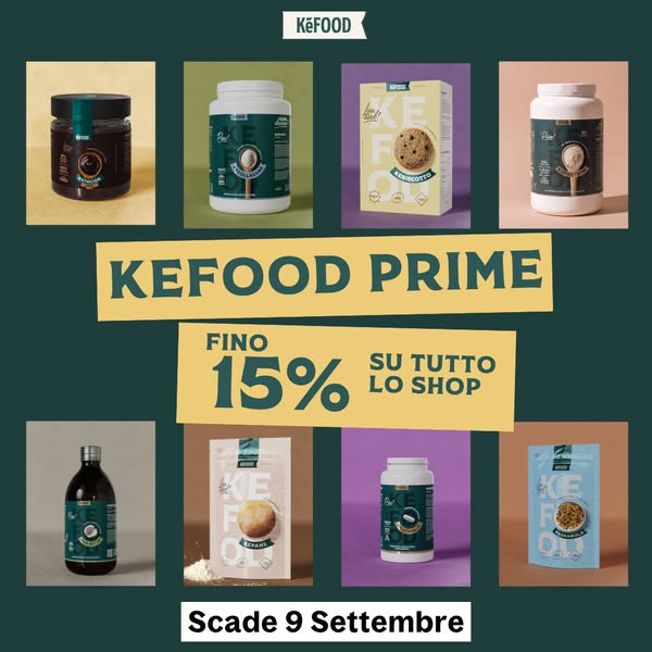 Kefood Prime: -15% su tutto