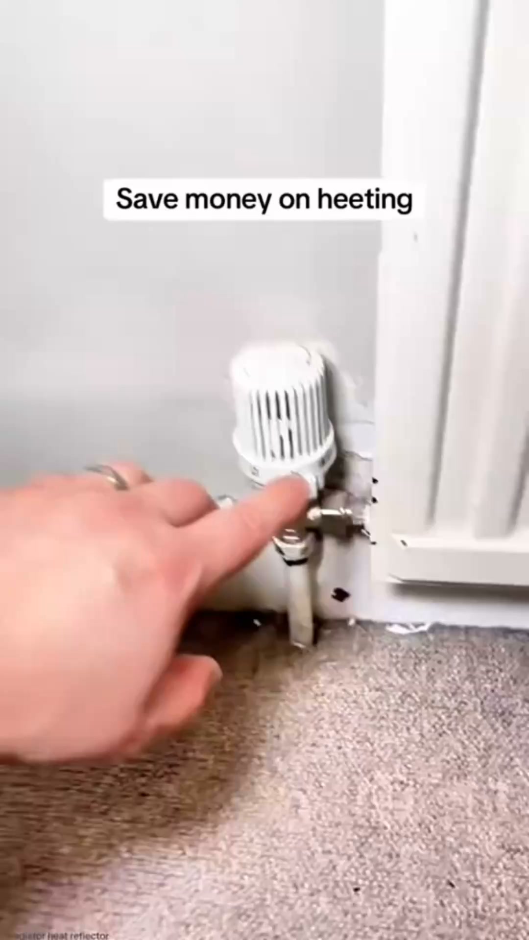 Your radiator is heating the wall behind it. Not the room in front of it.