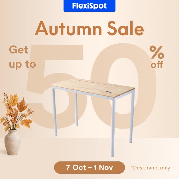 FlexiSpot Autumn Sale: Save Up to 50% OFF!