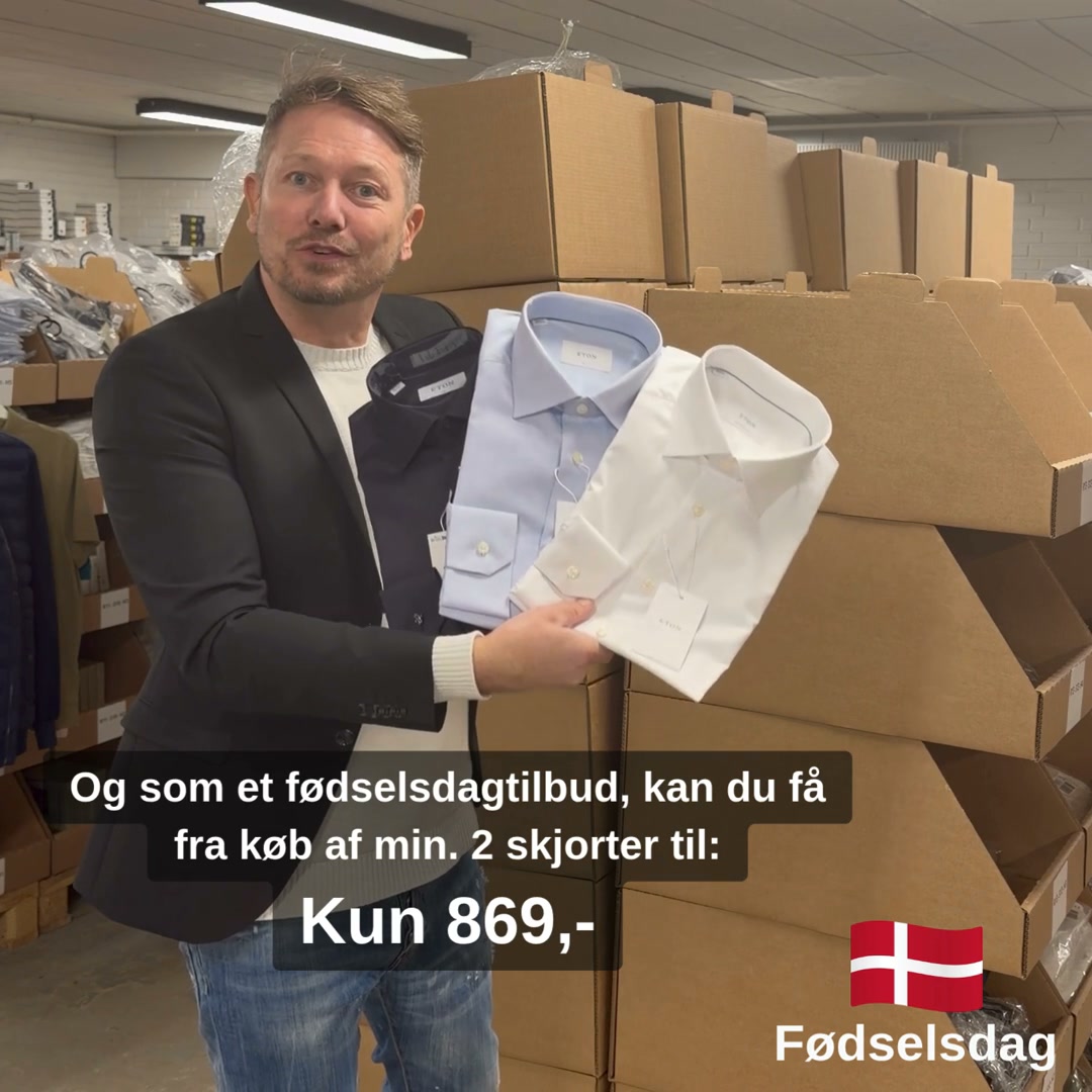 Eton skjorter fra 869,- med koden Eton2026