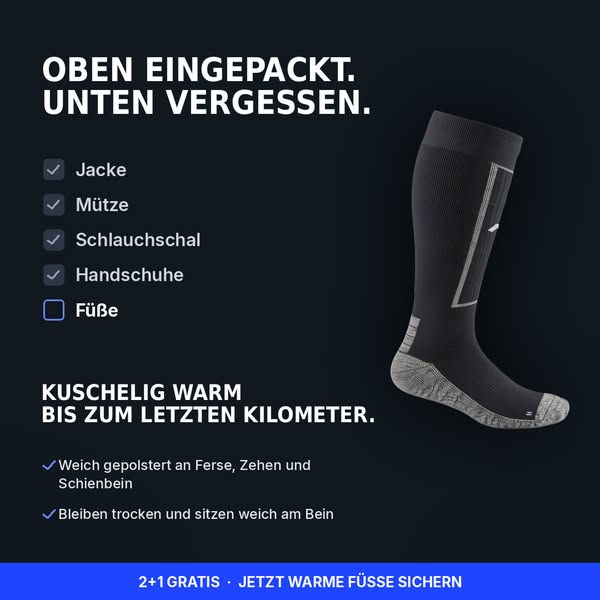 Endlich warme Füße