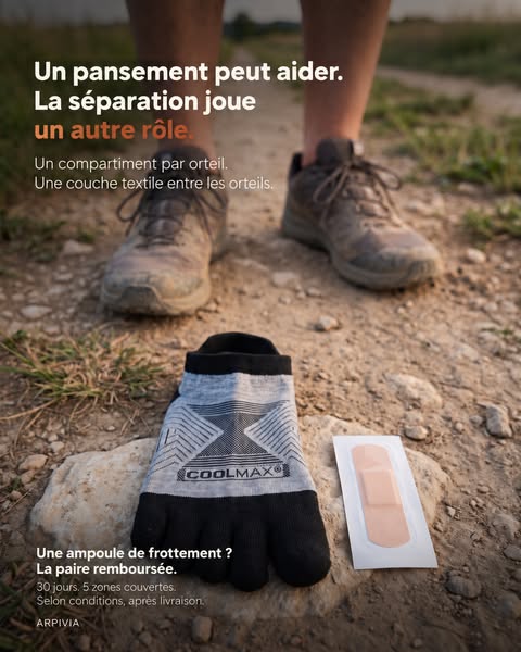 Chaussettes 5 orteils · Garantie Terrain