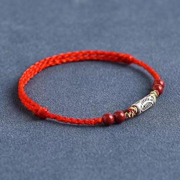Lucky Koi Fish Sterling Silver Red String Bracelet$47.95