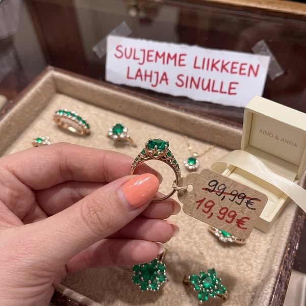 Näyttää 150€. Sinulle 29,95€.