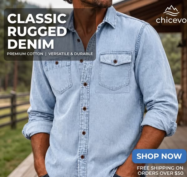 Rugged Vintage Textured Shirt Men's Casual Outdoor Button Up Long Sleeve