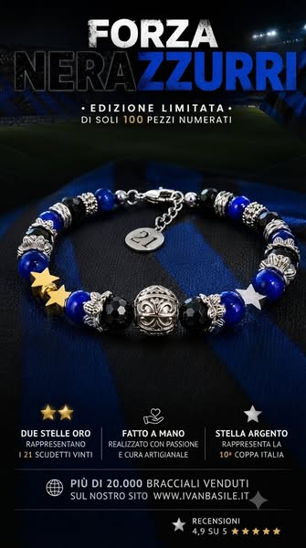 Bracciale Ivan Basile: Il tuo amore per i colori della squadra, in edizione limitata.