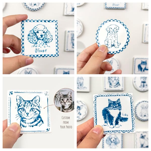 Custom Delft Pet Keepsake!