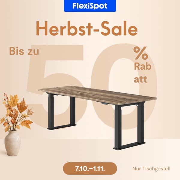 Höhenverstellbare Tischgestelle bis zu 50% Rabatt