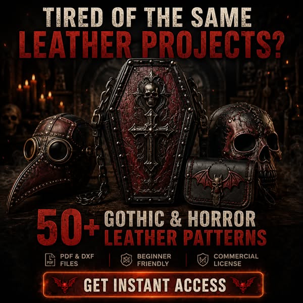 50+ Gothic & Horror Leather Pattern Bundle