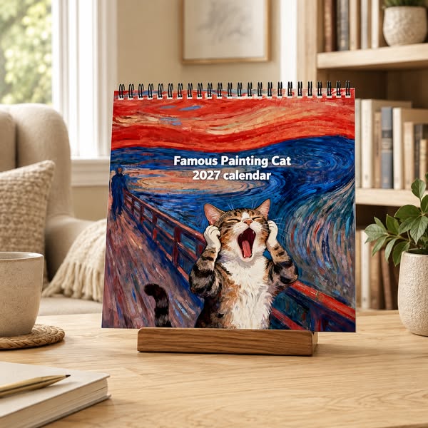 2027 Cat Art Calendar