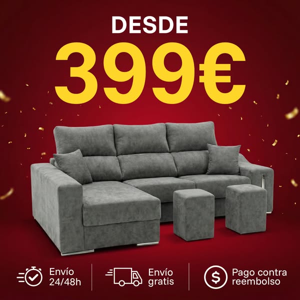 Sofá chaise longue desde 399€
