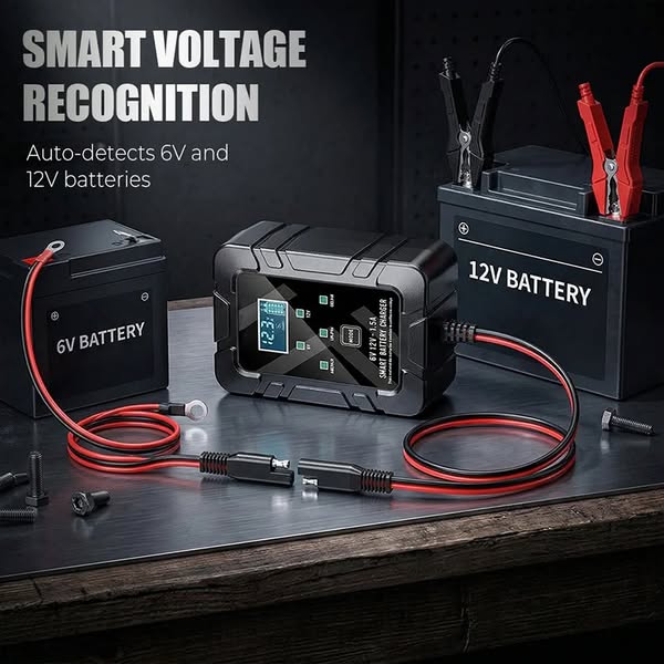 1.5A 6V/12V Automatic Battery Charger – Fast, Safe & Reliable Chargi