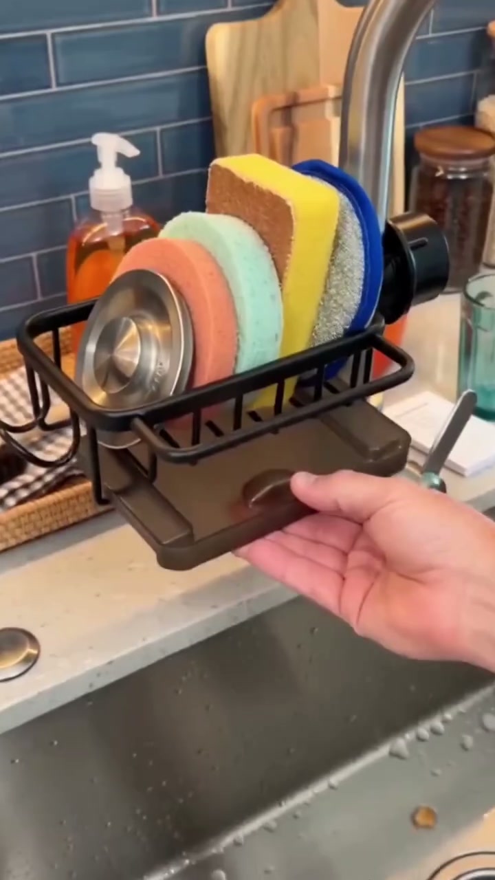 Faucet-Mounted Sink Caddy Clutter-Free Sink Organizer