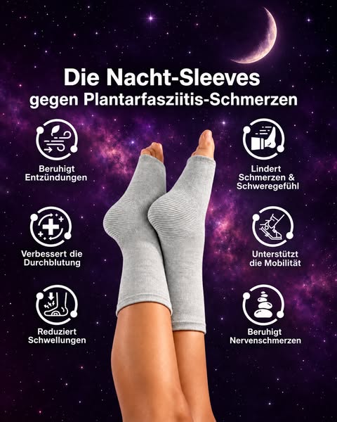 Die Nacht-Sleeves gegen Plantarfasziitis-Schmerzen