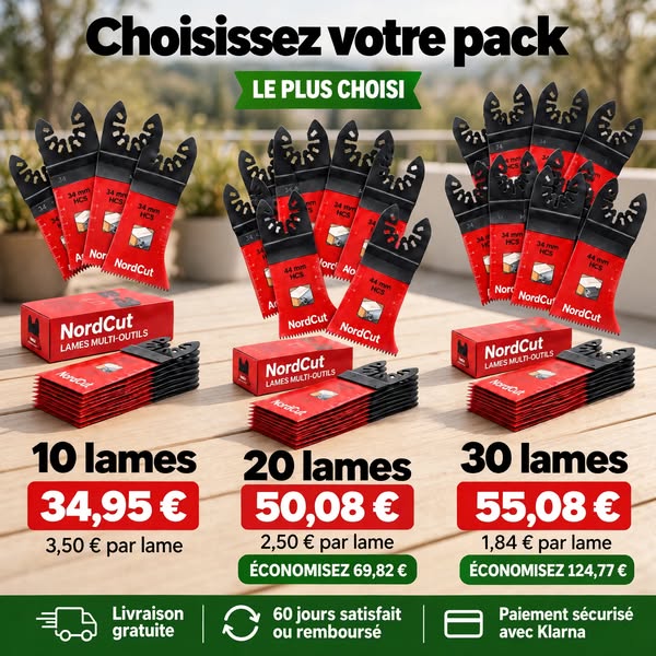 Des lames multifonction qui facilitent le travail