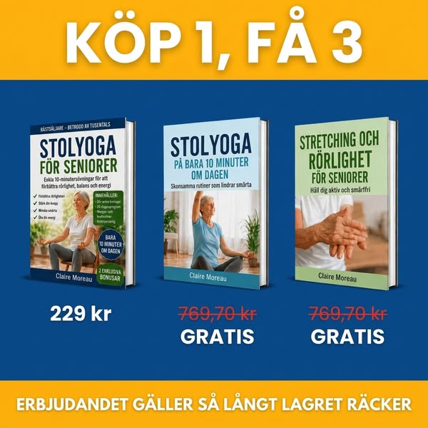 Stolyoga för Nybörjare – 3 Böcker i 1