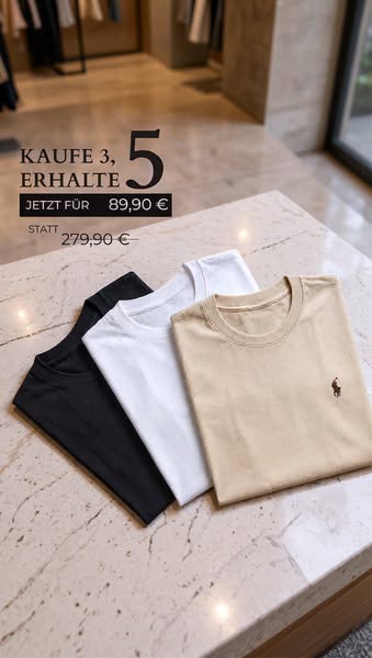 5 T-Shirts – nur 89,90€