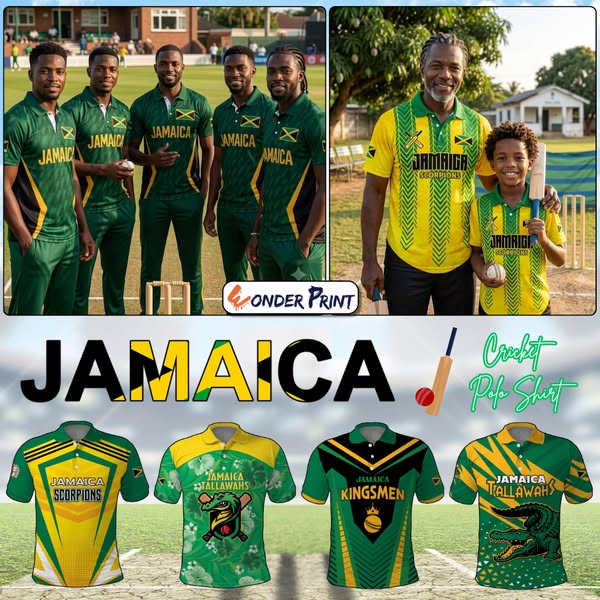 Jamaica Cricket Polo Shirt