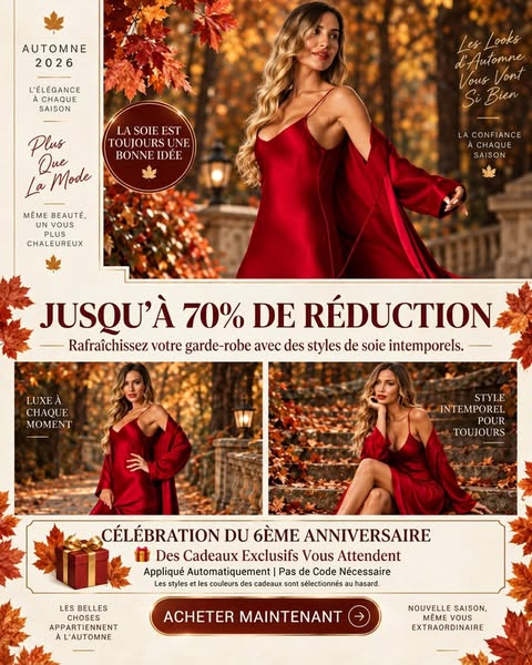 Ensemble 2 Pièces 100% Soie