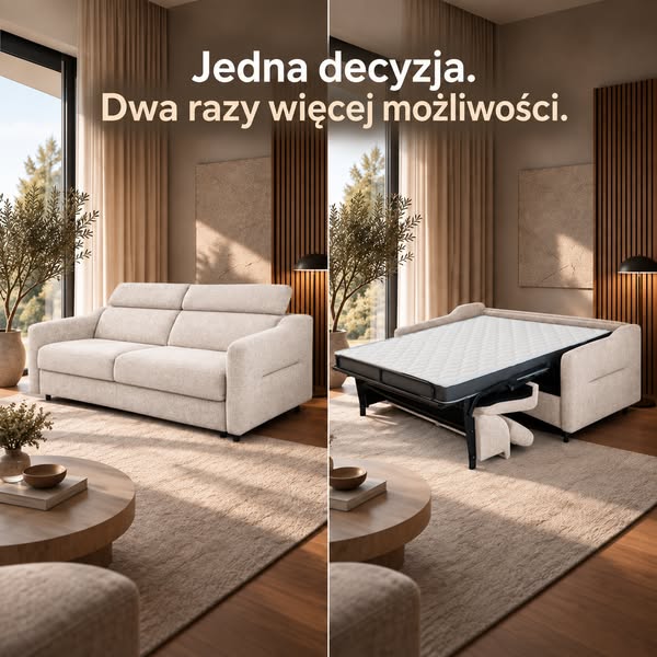 Sofa z włoską funkcją spania