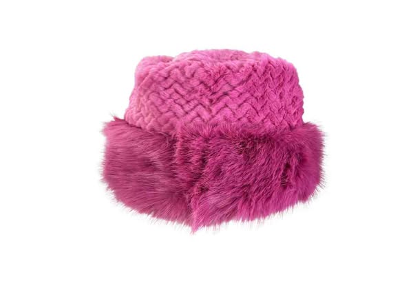 REALE Cappello in ecopelliccia con motivi a zig-zag, tinta unita. Composizione:100% viscosaMisua diametro interno 22 cm — Colore: fucsia