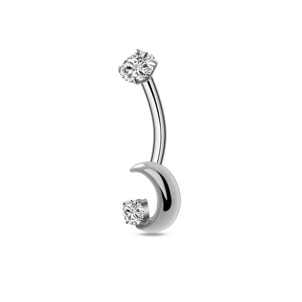 Piercing ombelico luna in argento