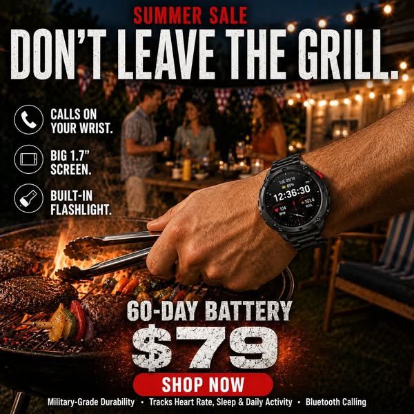 $79. GPS. 60-Day Battery. Waterproof. Calls & Notifications on your wrist. Health tracking 24/7.