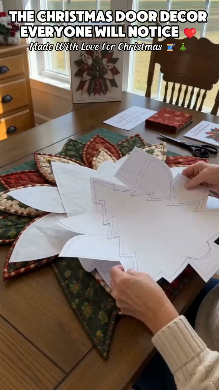 Beginner-Friendly Oversized Christmas Character Quilted Door Hanger Sewing Kit | Complete Kit with All Tools & Step-by-Step Guide Included