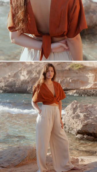 Alice Crop Top in Cinnamon