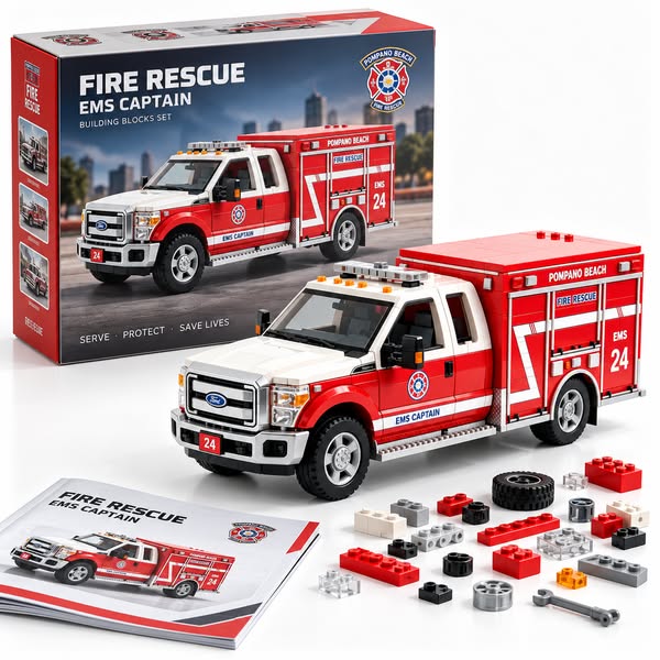 EMERGENCY RESCUE TRUCK BUILDING SET