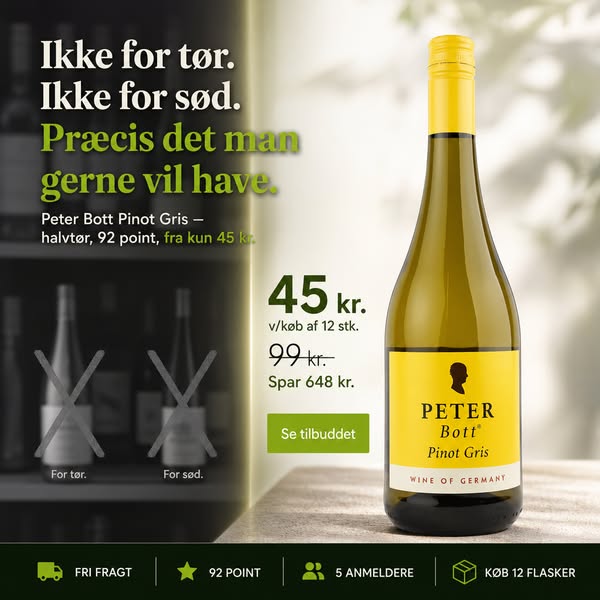 Blød Pinot Gris fra Tyskland