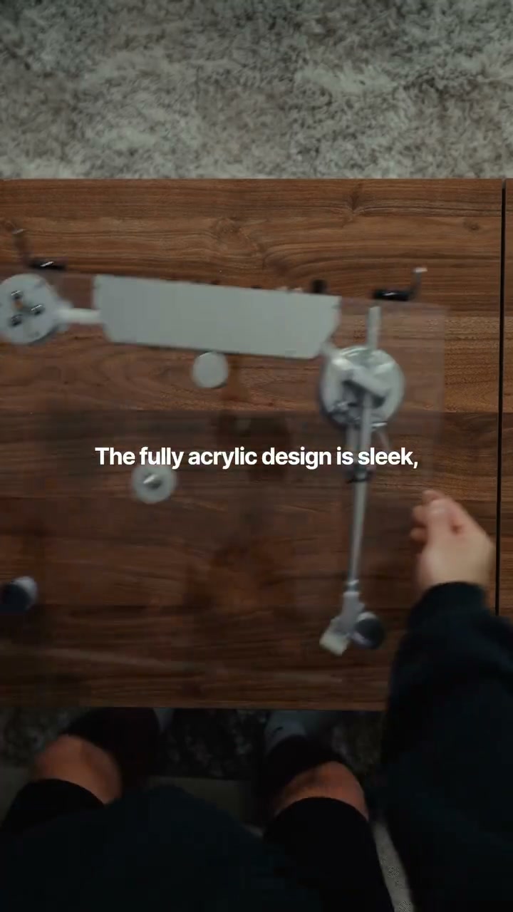 Transparent acrylic turntable — Bluetooth 5.3 + RCA, classic and modern in one