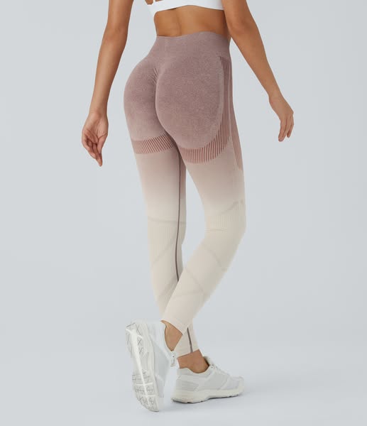 Halara OneForm Seamless Flow High Waisted Gradient Running Leggings