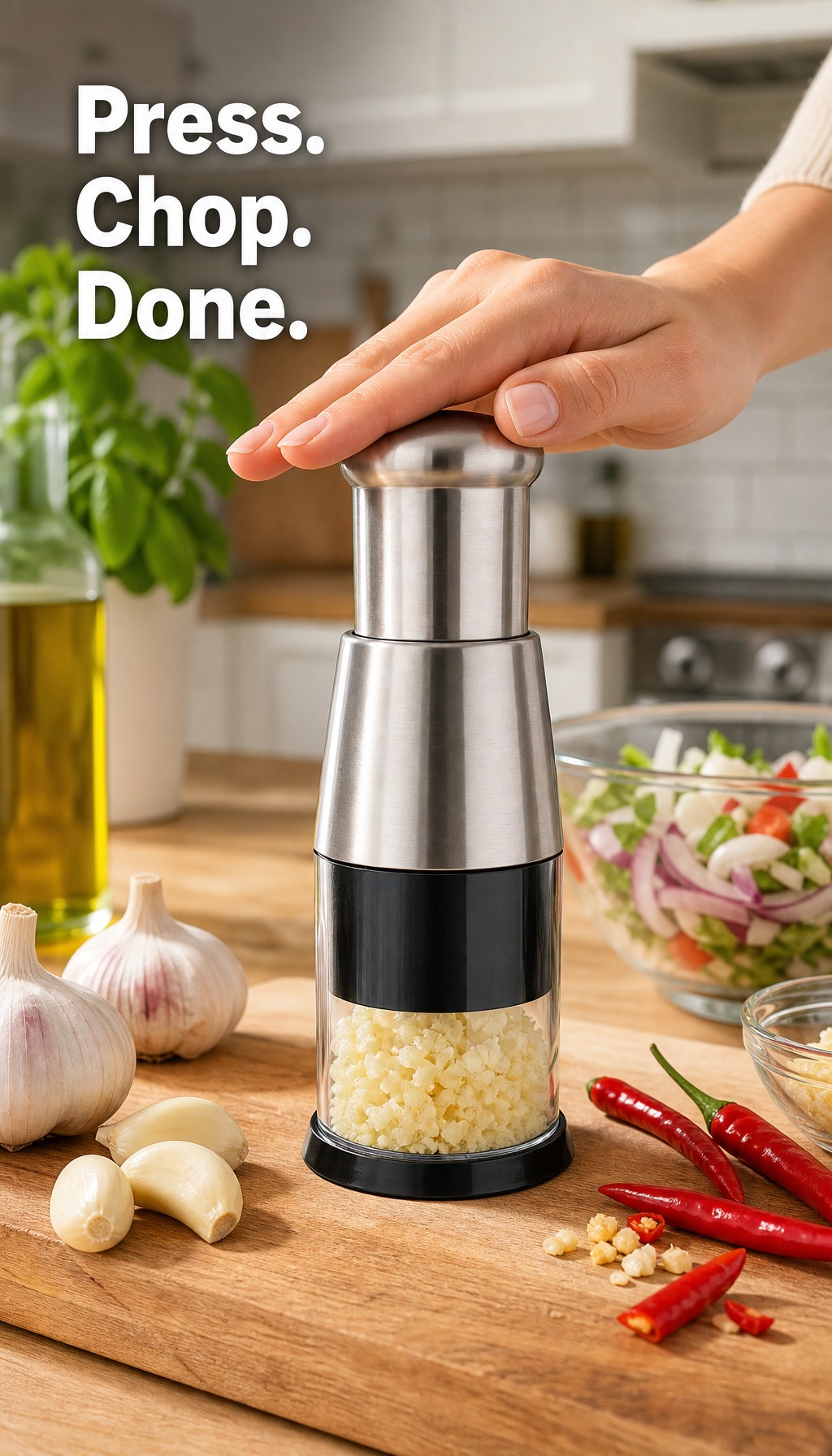 Chop garlic in seconds