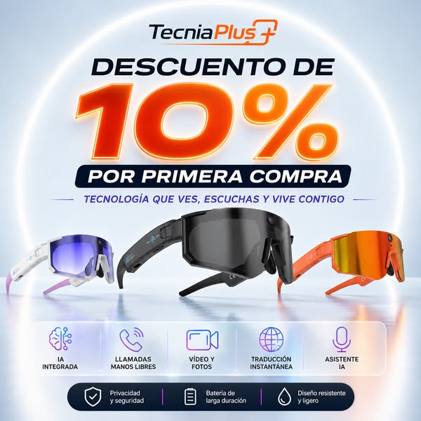 Gafas deportivas con IA y cámara