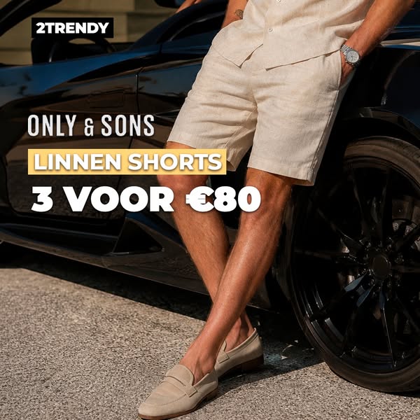 Zomerdeal: 3 shorts voor €80