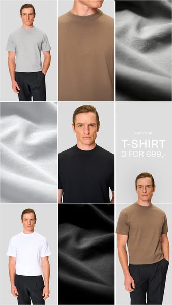 3 T-shirts for 699 kr.
