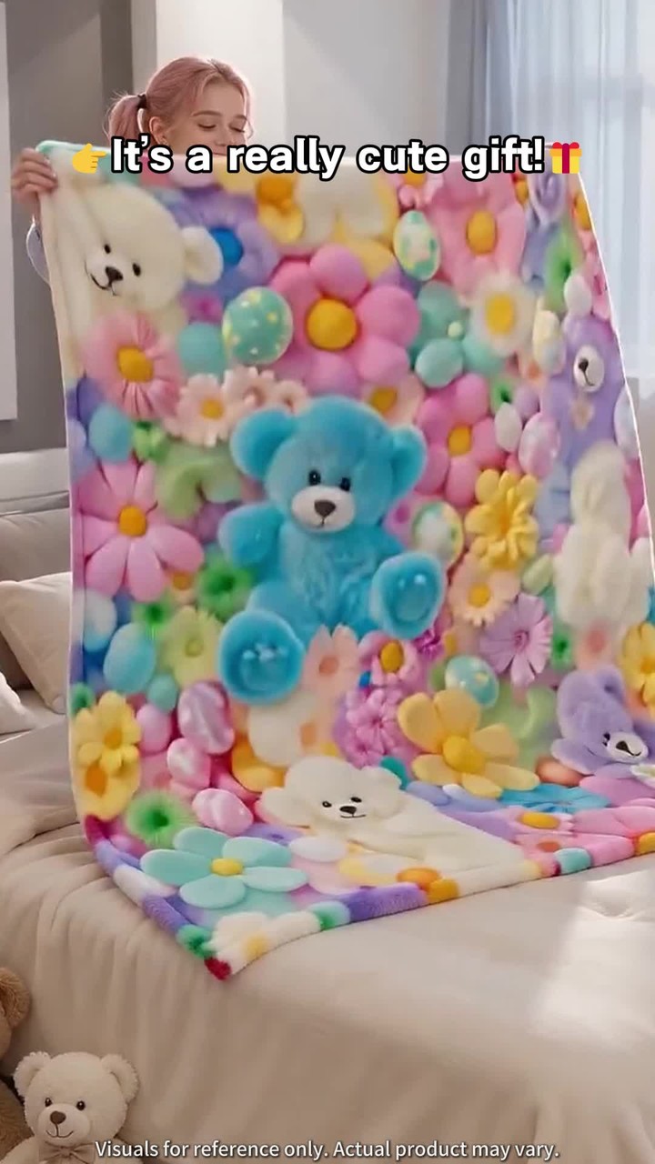 Cute Plush 3D Throw Blanket