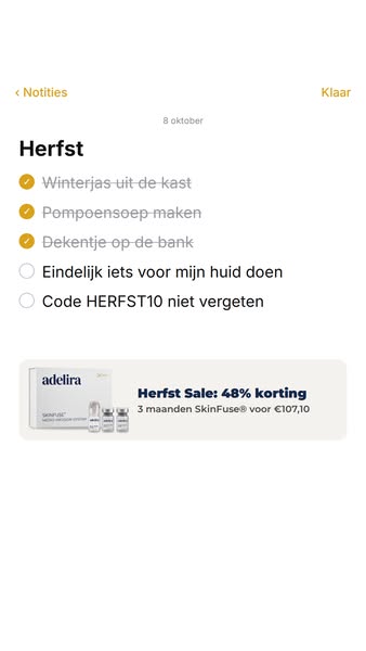 Herfst Sale: 48% korting met HERFST10