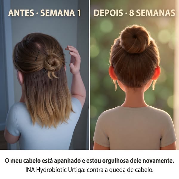 8 semanas depois, volto a prender o cabelo