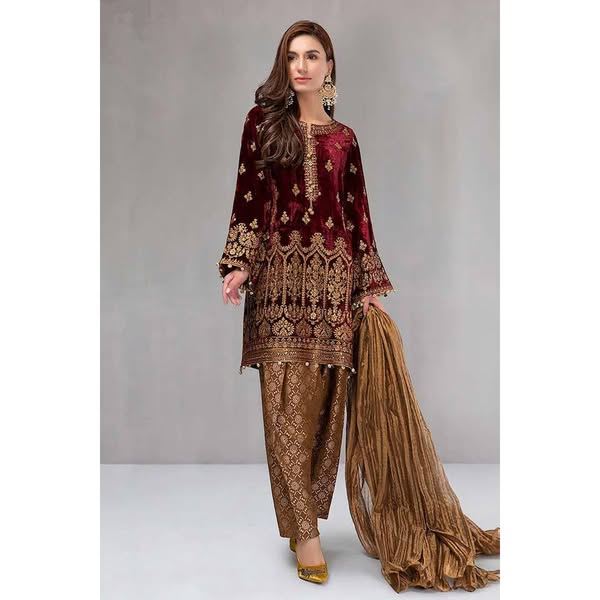 Maria b Velvet Maroon (BD-0018)