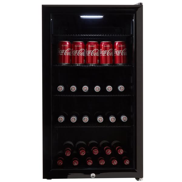 98L Freestanding Drinks Fridge 47cm - Black