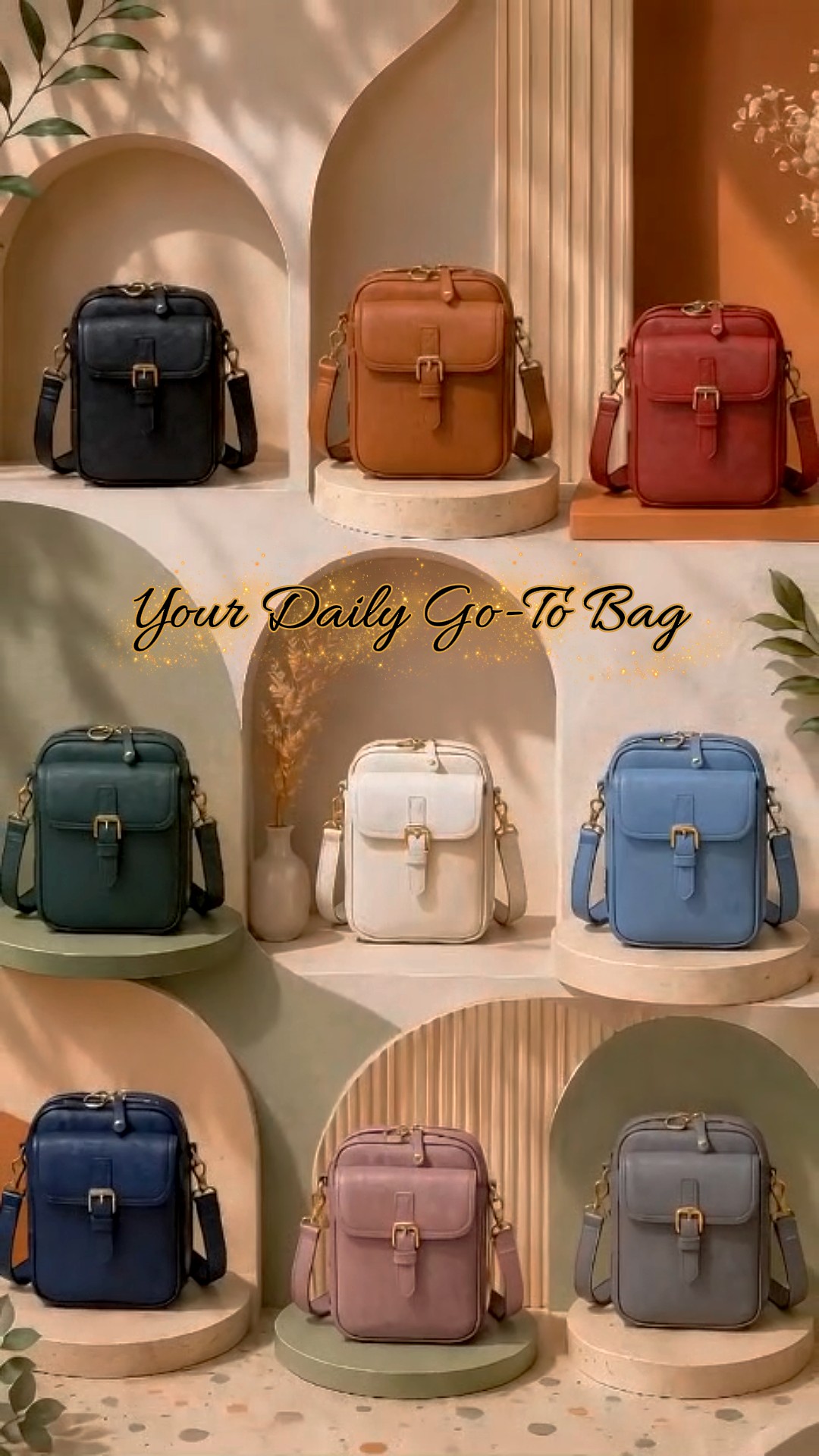 Crossbody Leather RFID Bag