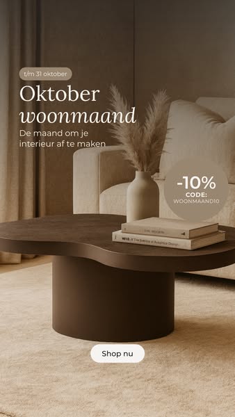 10% korting met WOONMAAND10