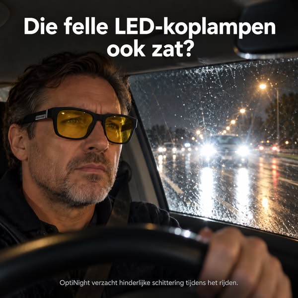 Geen last meer van felle autolampen.