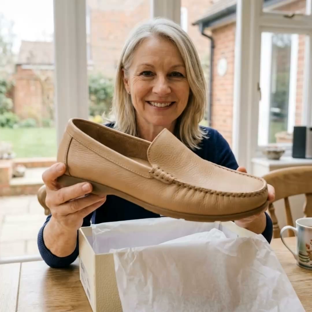 Refined leather loafers, comfy all day — Florence, £34.95.