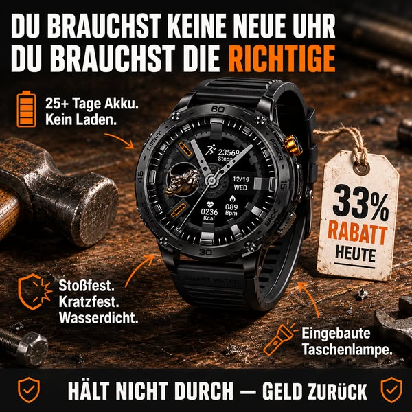Weit über 25 Tage ohne Aufladen!